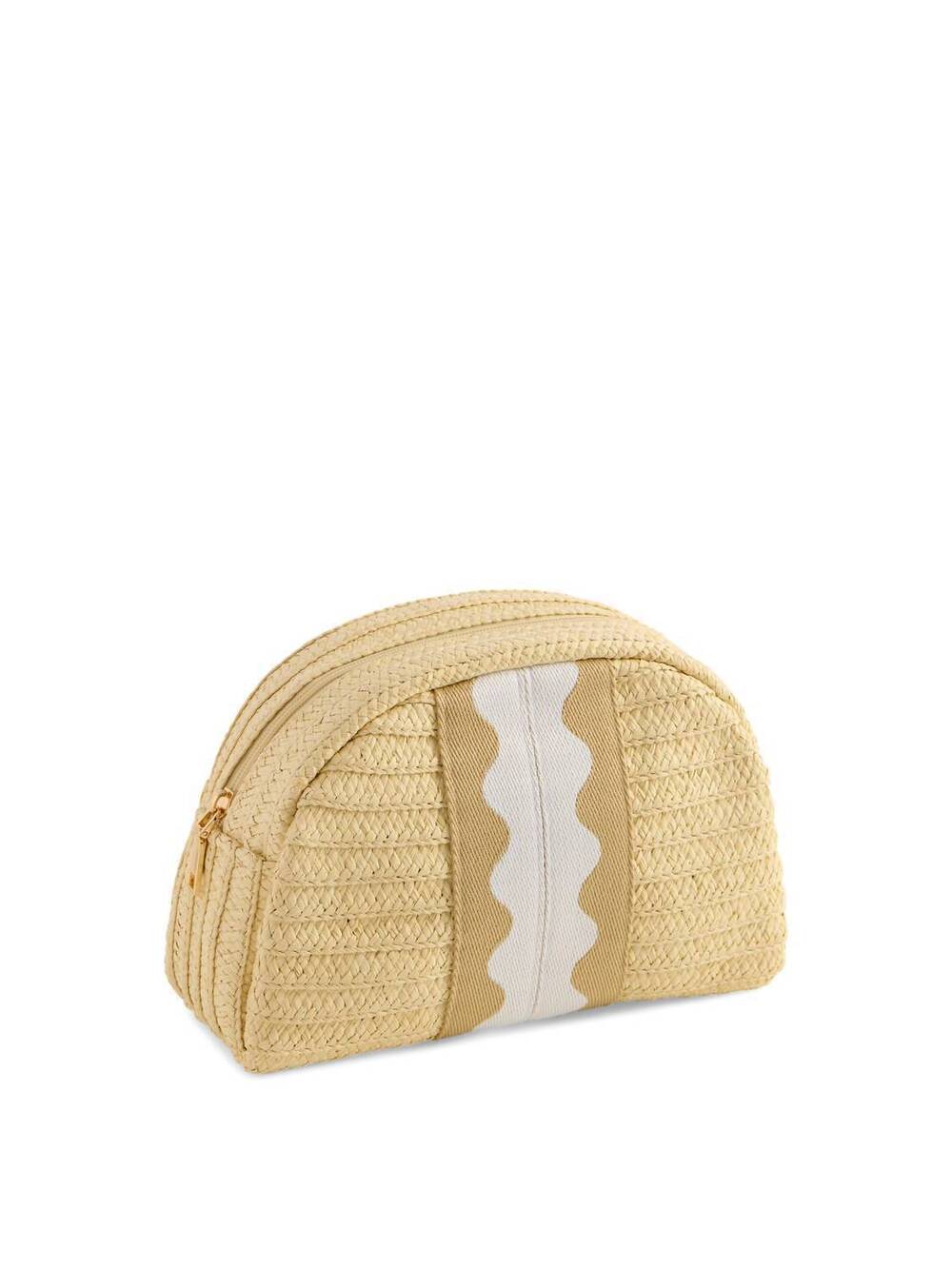 NEW SHIRALEAH women's ric rac ribbon bag in tan